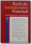 Recht der Internationalen Wirtschaft